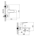 Смеситель для ванны MARMORE Ø35 литой CORSO (DB-1C138C) (9623200) - Фото 1