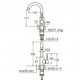 Смеситель для раковины гусак изогнутый на гайке SS AQUATICA KT Ø35 (KT-1A270P) - Фото 1