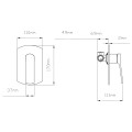 Смеситель для душа Qtap Slavonice скрытого монтажа QTSLA267BLM45903 Black Matt - Фото 1