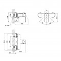 Змішувач для душу Qtap Lipno QTLIPNO4023101G Graphite - Фото 1