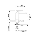 Змішувач для раковини Qtap Jay QTJAY270BLM45545 Black Matt - Фото 1