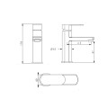 Смеситель для раковины Lidz Luna 001F (k35) LDLUN001FNKS46094 Nickel - Фото 1