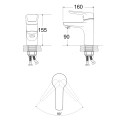 Змішувач для раковини Lidz Tani 0011F1 (k40) LDTAN001F1CRM44959 Chrome - Фото 1