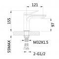 Смеситель для раковины Qtap Presto QTPRE270GRP45581 Graphite - Фото 1