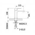 Смеситель для раковины Lidz Dozorca 001 (k35) LDDOZ001CRM45403 Chrome - Фото 1
