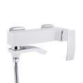 Змішувач для ванни Qtap Swan Cascada з поворотним виливом (з душовим гарнітуром) QTSWA260CRW45569 Chrome/White - Фото 3