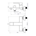 Змішувач для ванни Qtap Gemini (з душовим гарнітуром) QTGEM259GMB45684 Gunmetal Black PVD - Фото 1