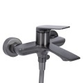 Змішувач для ванни Qtap Vlasta New (з душовим гарнітуром) QTVLA259GMB45643 Gunmetal Black PVD - Фото 2