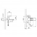 Змішувач для ванни Lidz Wawel 006 (з душовим гарнітуром) (k35) LDWAW006WHI45398 White - Фото 1