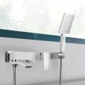 Змішувач для ванни Qtap Swan Cascada з поворотним виливом (з душовим гарнітуром) QTSWA260CRM45565 Chrome - Фото 7