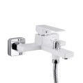 Змішувач для ванни Qtap Gemini (з душовим гарнітуром) QTGEM259CRW45683 Chrome/White - Фото 2