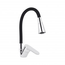 Змішувач для кухні Lidz Tani 008F3 з гнучким виливом (k40) LDTAN008F3BCR39484 Chrome/Black