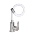 Змішувач для кухні Lidz Vida 015F3 з гнучким виливом (k35) LDVID015F3WHI43357 White / Nickel - Фото 2