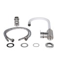 Змішувач для кухні Lidz Vida 015F3 з гнучким виливом (k35) LDVID015F3WHI43357 White / Nickel - Фото 3
