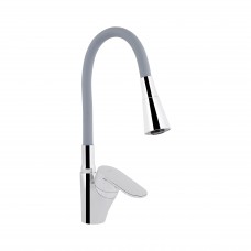 Змішувач для кухні Lidz Tani 007F3 з гнучким виливом (k40) LDTAN007F3GCR31869 Chrome/Grey
