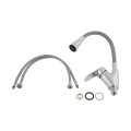 Смеситель для кухни Lidz Tani 007F3 с гибким изливом (k40) LDTAN007F3GCR31869 Chrome/Grey - Фото 4