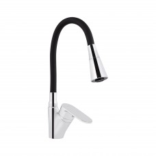 Змішувач для кухні Lidz Tani 007F3 з гнучким виливом (k40) LDTAN007F3BCR37649 Chrome/Black
