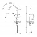 Змішувач для кухні Lidz Aria 015F3 з гнучким виливом (k35) LDARI015F3WHI43362 White / Nickel - Фото 1