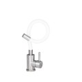 Змішувач для кухні Lidz Aria 015F3 з гнучким виливом (k35) LDARI015F3WHI43362 White / Nickel - Фото 2