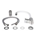 Змішувач для кухні Lidz Aria 015F3 з гнучким виливом (k35) LDARI015F3WHI43362 White / Nickel - Фото 3
