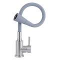 Змішувач для кухні Lidz Aria 015F31 з гнучким виливом (k35) LDARI015F31GNK31871 Grey / Nickel - Фото 2