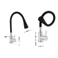 Змішувач для кухні Lidz Aria 015F31 з гнучким виливом (k35) LDARI015F31BNK31872 Black / Nickel - Фото 1