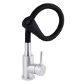 Змішувач для кухні Lidz Aria 015F31 з гнучким виливом (k35) LDARI015F31BNK31872 Black / Nickel - Фото 2