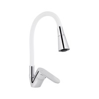Змішувач для кухні Lidz Tani 008F3 з гнучким виливом (k40) LDTAN008F3WCR37037 Chrome/White