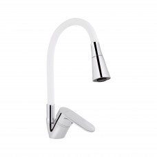Змішувач для кухні Lidz Tani 008F3 з гнучким виливом (k40) LDTAN008F3WCR37037 Chrome/White