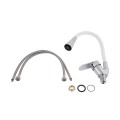 Змішувач для кухні Lidz Tani 008F3 з гнучким виливом (k40) LDTAN008F3WCR37037 Chrome/White - Фото 4