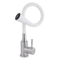 Змішувач для кухні Lidz Aria 015F31 з гнучким виливом (k35) LDARI015F31WNK36981 White / Nickel - Фото 2