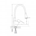 Змішувач для кухні Lidz Tani 008F3 з гнучким виливом (k40) LDTAN008F3GCR39507 Chrome/Grey - Фото 1