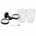 Стакан с держателем Qtap Liberty настенный двойной QTLIBBLM1155 Black - Фото 3