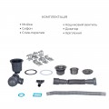 Комплект Lidz Handmade H7849R Мойка для кухни интегрированная крыло справа Brushed в комплекте с дозатором + Lidz K01G Корзина для кухонной мойки - Фото 5