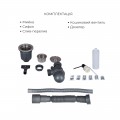 Комплект Lidz Handmade H5050B Мойка для кухни интегрированная BlackPVD в комплекте с дозатором + Lidz K01B Корзина для кухонной мойки - Фото 5