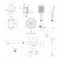Комплект Qtap Votice: СмесительQTVOT6443T105NKC + Душевой набор - Фото 1