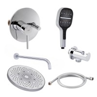 Комплект для душу Qtap Spring Chrome: Змішувач QTSPRCRM0102