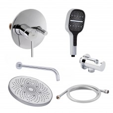 Комплект для душа Qtap Spring Chrome: Смеситель QTSPRCRM0102