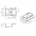 Кухонна мийка Lidz 770x490/200 GRA-09 (LIDZGRA09770490200) - Фото 1