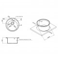 Кухонная мойка Lidz D510/200 ANT-15 (LIDZANT15D510200) - Фото 1