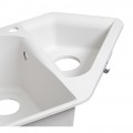 Кухонная мойка с дополнительной чашей Lidz 1000x500/225 WHI-01 (LIDZWHI011000500225) - Фото 5
