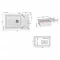 Кухонна мийка Lidz 781x510/200 WHI-01 (LIDZWHI01781510200) - Фото 1