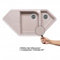 Кухонная мойка с дополнительной чашей Lidz 1000x500/225 COL-06 (LIDZCOL061000500225) - Фото 2