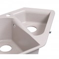 Кухонная мойка с дополнительной чашей Lidz 1000x500/225 COL-06 (LIDZCOL061000500225) - Фото 5