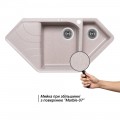 Кухонная мойка Lidz с дополнительной чашей 1000x500/225 MAR-07 (LIDZMAR071000500225) - Фото 2