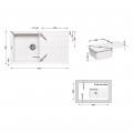 Кухонна мийка Lidz 860х500/240 WHI-01 (LIDZWHI01860500240) - Фото 1
