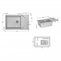 Кухонна мийка Lidz 781x510/200 GRA-09 (LIDZGRA09781510200) - Фото 1