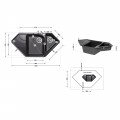 Кухонная мойка с дополнительной чашей Lidz 1000x500/225 BLM-14 (LIDZBLM141000500225) - Фото 1