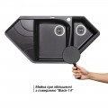 Кухонная мойка с дополнительной чашей Lidz 1000x500/225 BLM-14 (LIDZBLM141000500225) - Фото 2