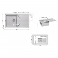 Кухонна мийка Lidz 860х500/240 GRA-09 (LIDZGRA09860500240) - Фото 1